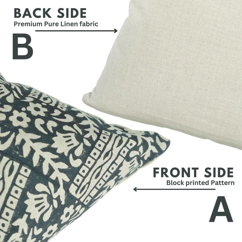 Handmade Pure Linen Pillow Cover - Mumtaj