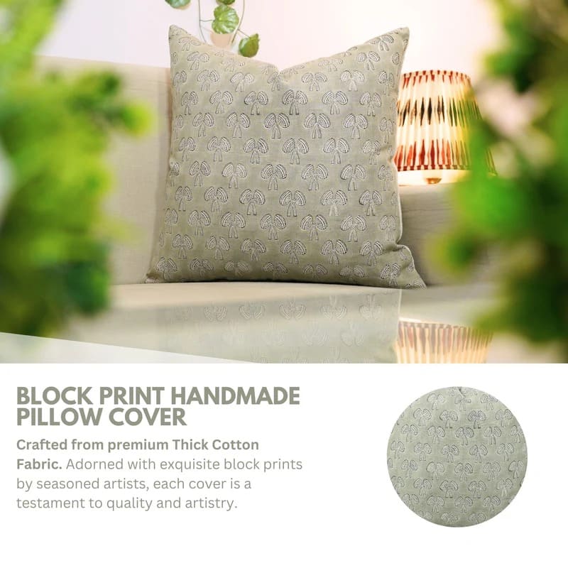 Colorful hand print pillow cover for modern home decor