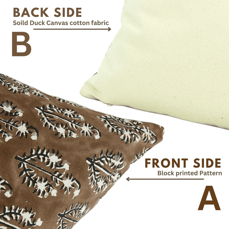 Handcrafted Print Cushion Cover - Neelgagan