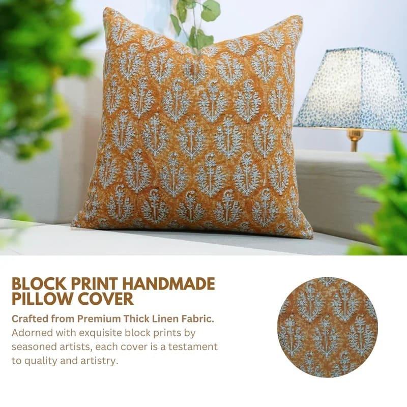 Bronze Floral Neelgagan Pillow Cover