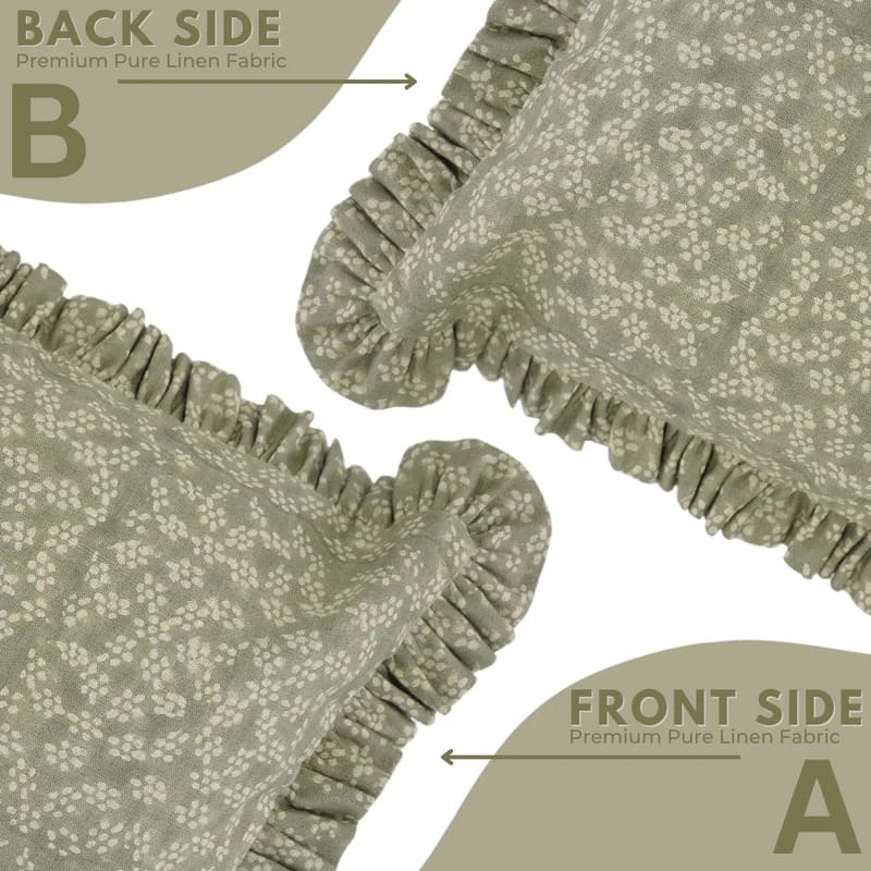 Pure Linen Boho Frill Pillow Cover – Ola Vrishti