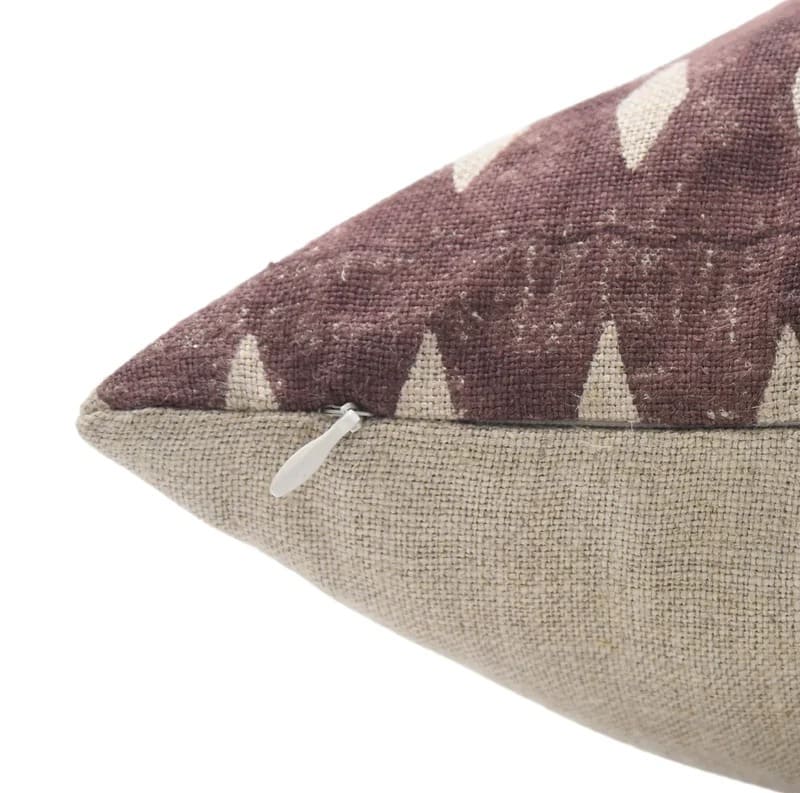 Handmade Brown Linen Pillow Cover - Omji