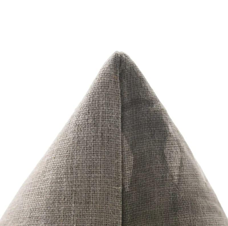 Handmade Gray Thick Linen Throw Cover - Omji