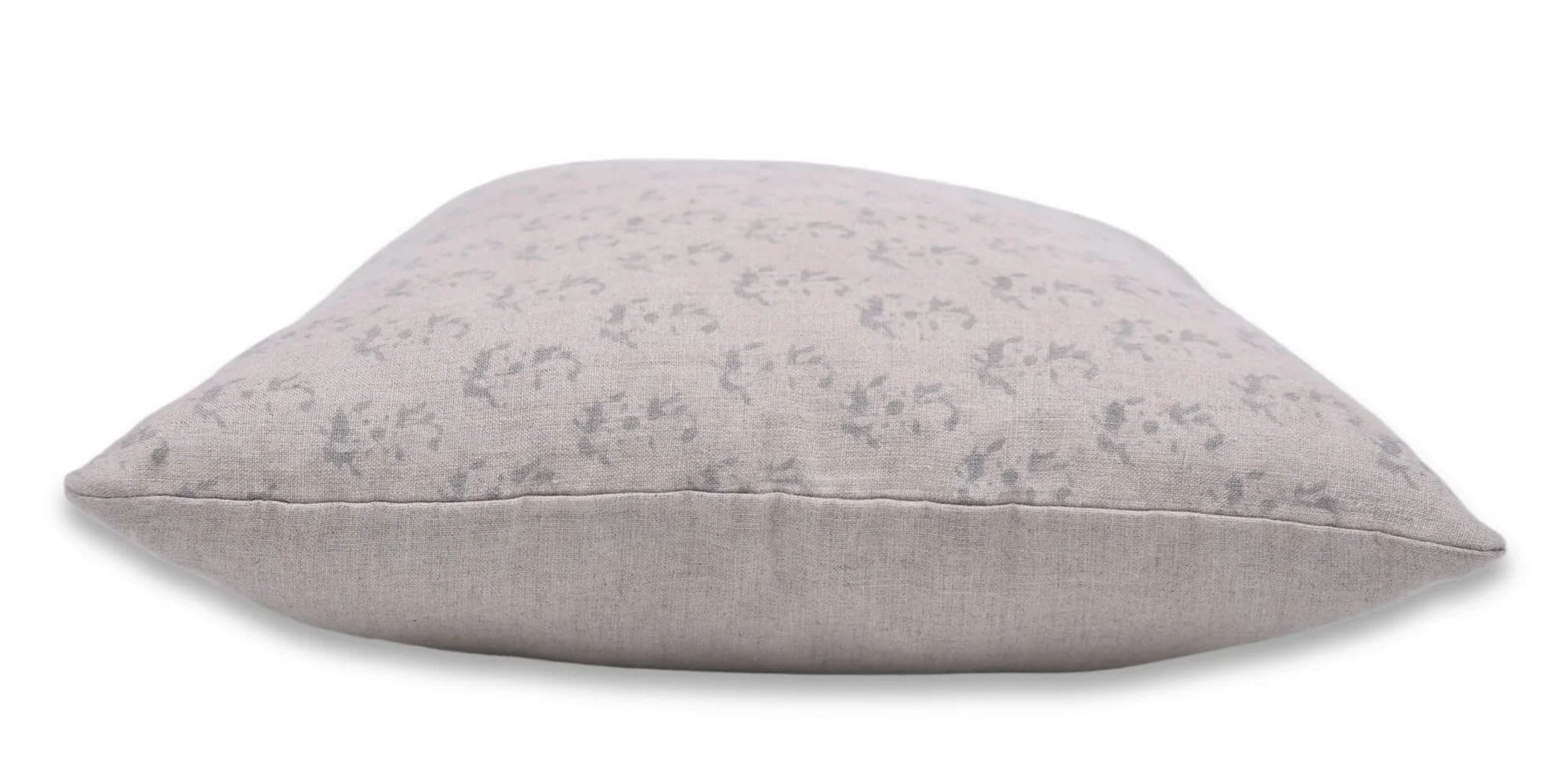 Gray Floral Patjhad Handmade Pillow Cover