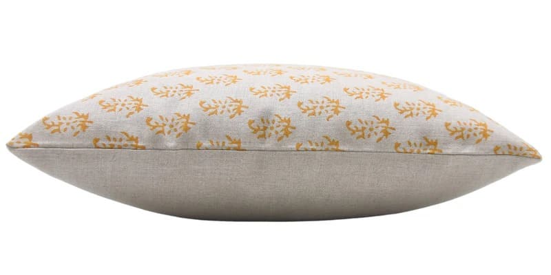 Handmade Orange Floral Linen Cover - Patjhad