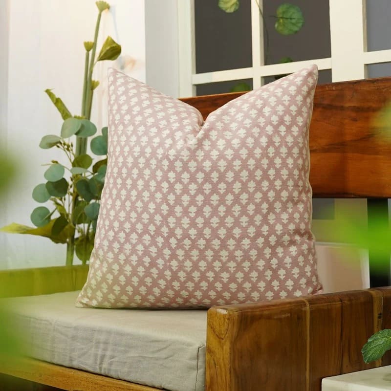 Handmade Pink Floral Pillow Cover - Pinkcity