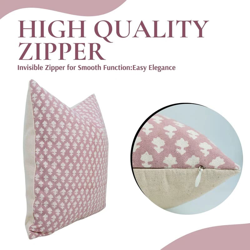 Handmade Pink Floral Pillow Cover - Pinkcity