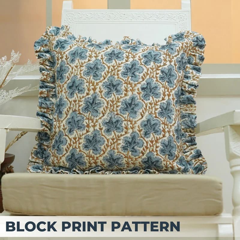Handcrafted Frill Pillow Cover || Pushpa Samhita