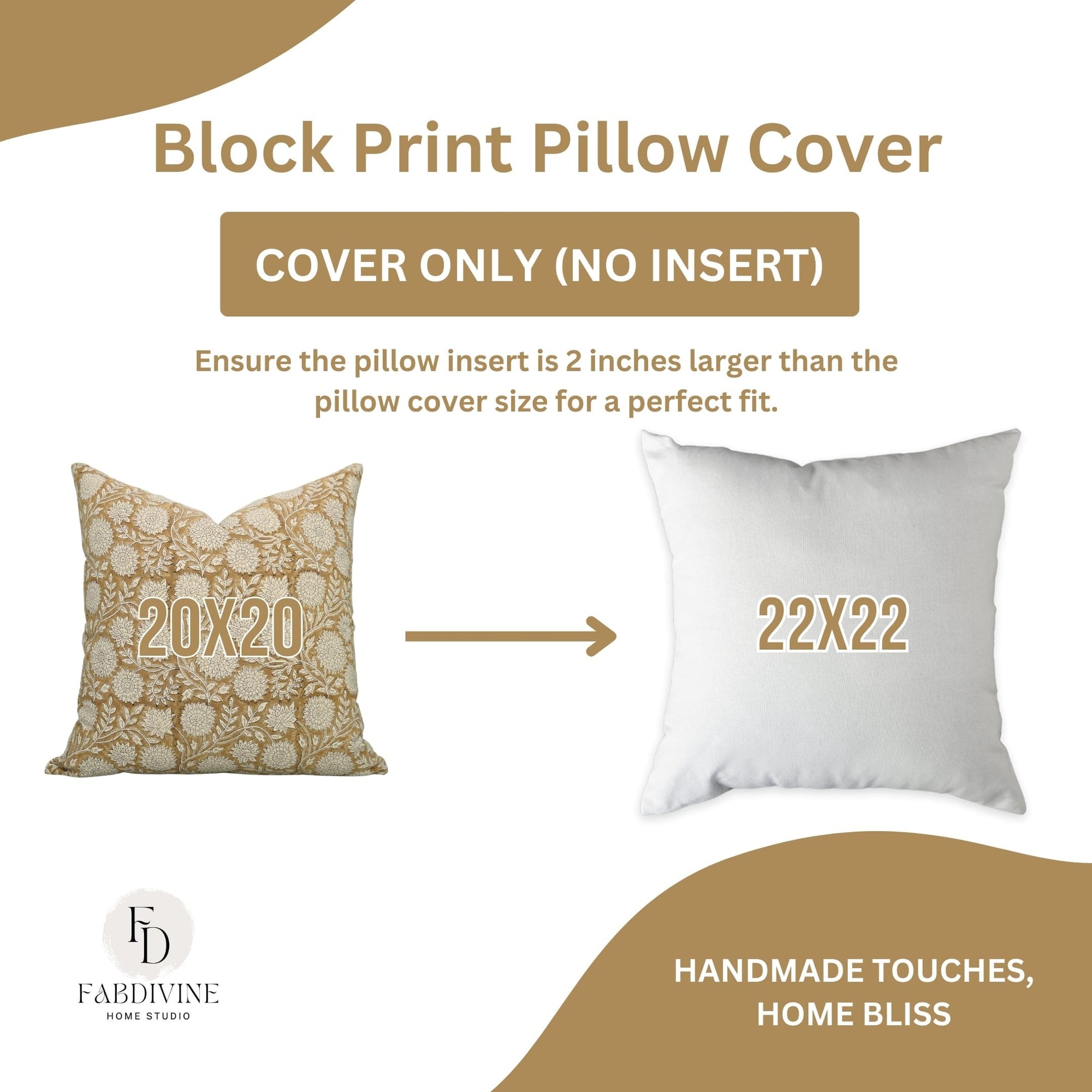 Indian Brown Floral Print Cushion Cover - Rajat