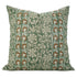 Front view of Fab Divine handblock print Rajat Border pillow cover, showcasing pattern and fabric texture