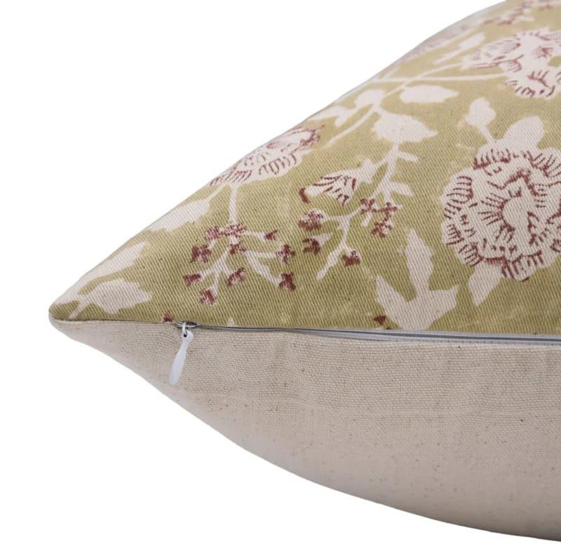 Red Floral Cushion Cover - Rameshwaram