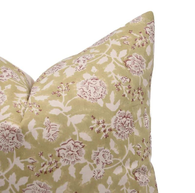 Red Floral Cushion Cover - Rameshwaram