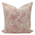 Floral patterned pillow on a white 