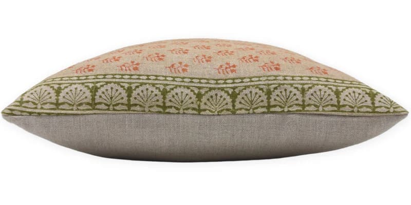 Block Art Printed Linen Cushion Cover -  Rangoli