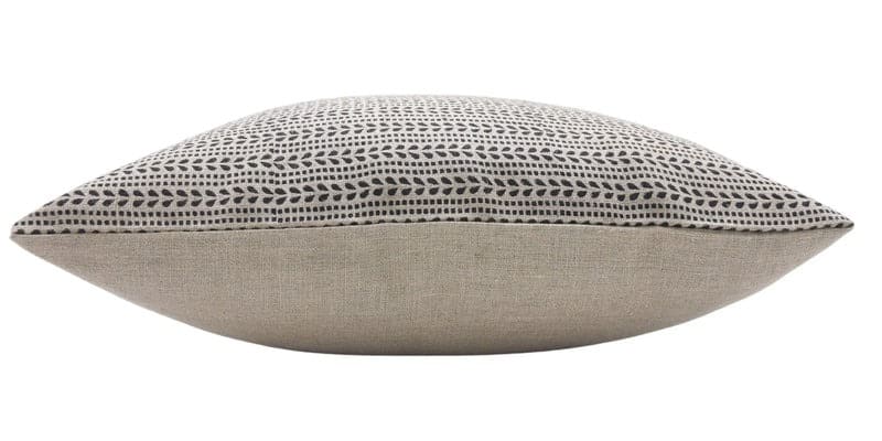 Handcrafted Black Floral Pillow Cover - Ratanbel