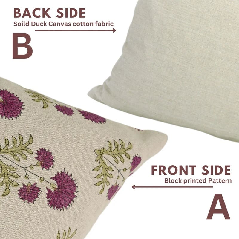 Handcrafted Indoor Linen Pillow Cover - Rishi