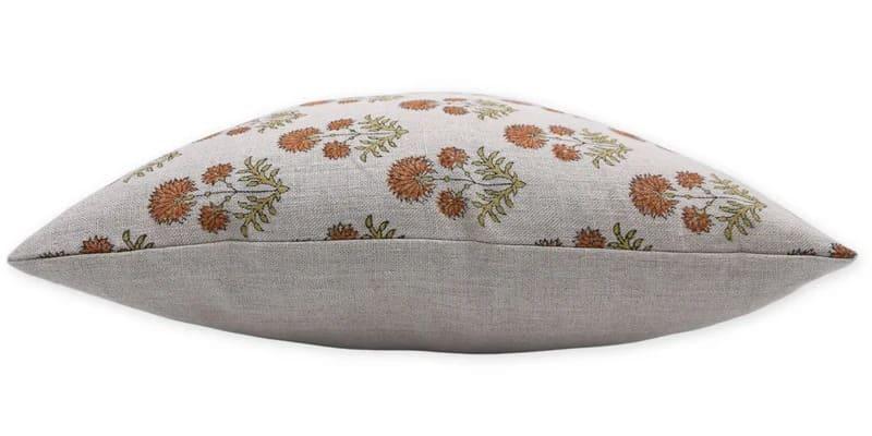 Rishi Print Orange Floral Cushion Cover