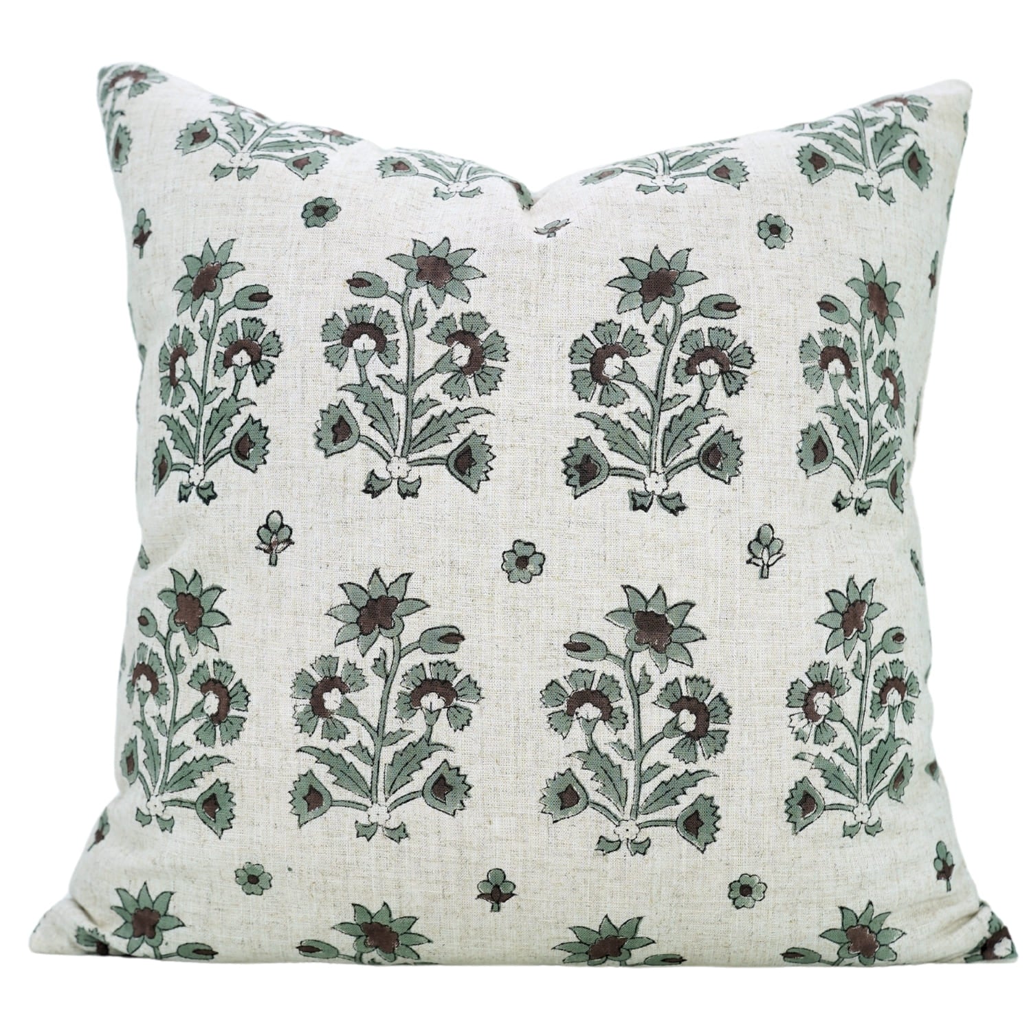 Decorative pillow with floral pattern