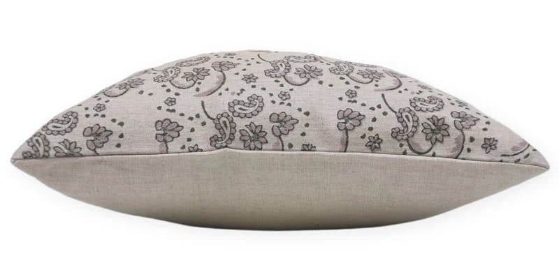 Block Print Green Floral Pillow Cover -  Sajawat