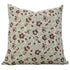 Floral patterned pillow on a white