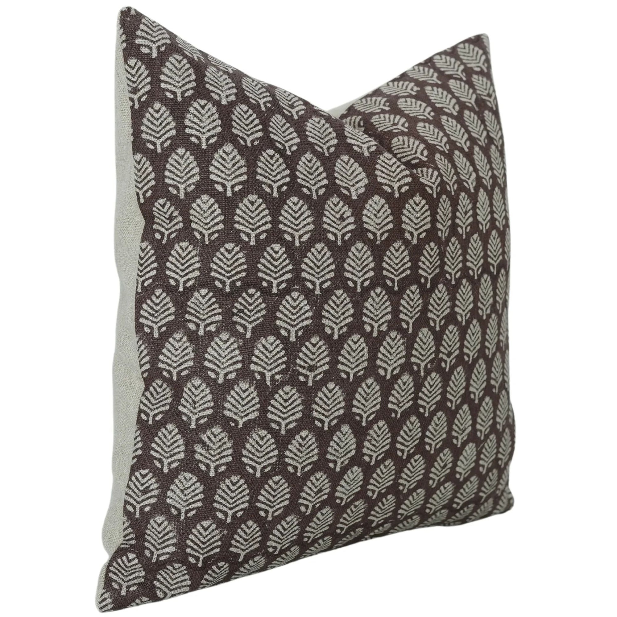 hand block printed cushion cover highlighting fabric quality