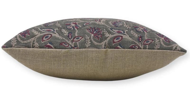 Handmade Elegant Linen Cushion Case - Saraswati