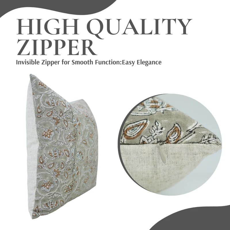 Handblock Viscose Linen Throw Cover - Saraswati