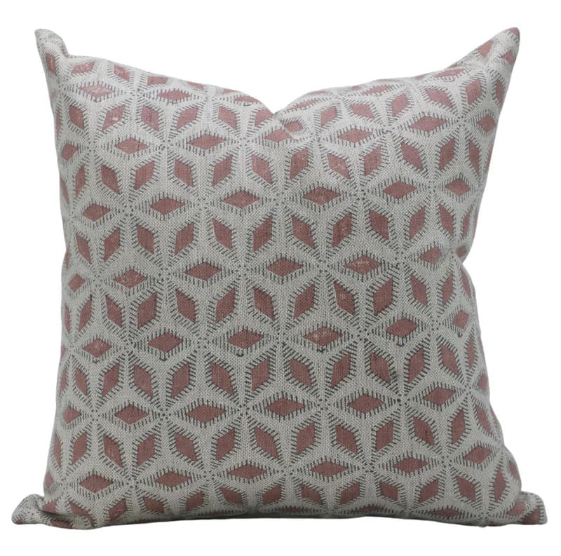 Decorative pillow with geometric pattern on a white background

