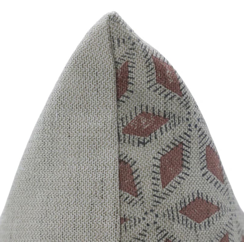 Textured linen fabric with geometric pattern on a white background