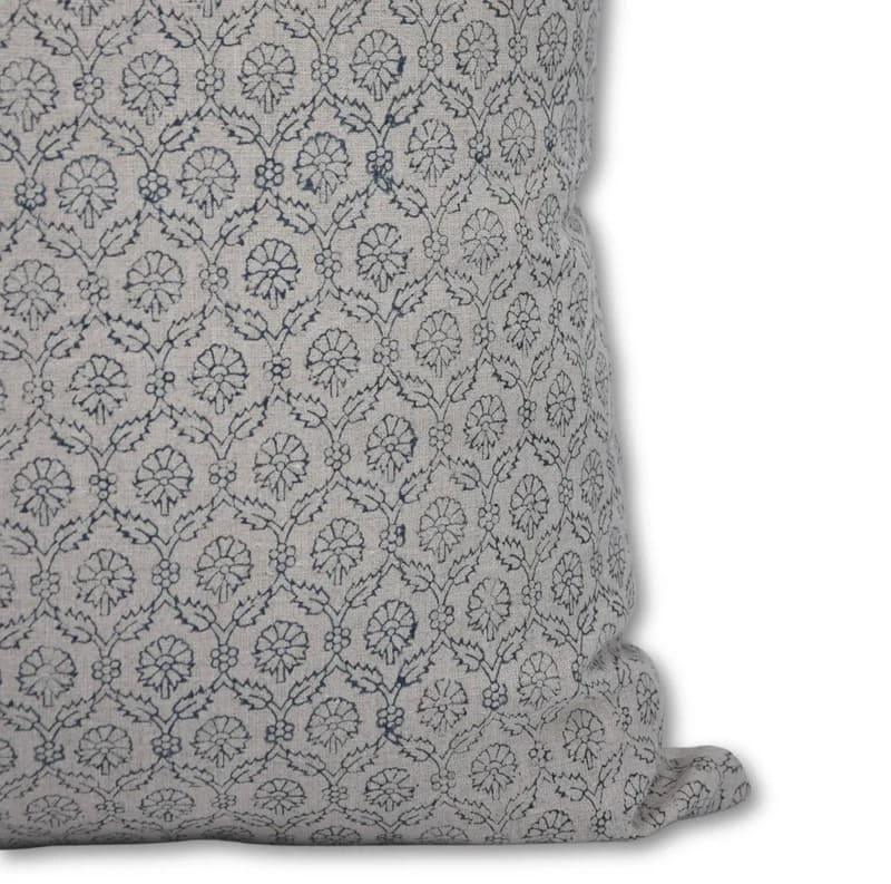 Handmade Blue Floral Cushion Cover - Shenaaz