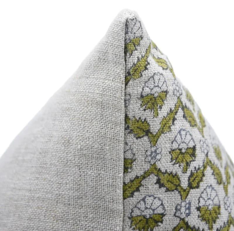 Handcrafted Green Floral Cushion Cover || Shehnaaz