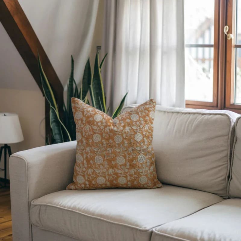 Handcrafted blockprint pillow cover