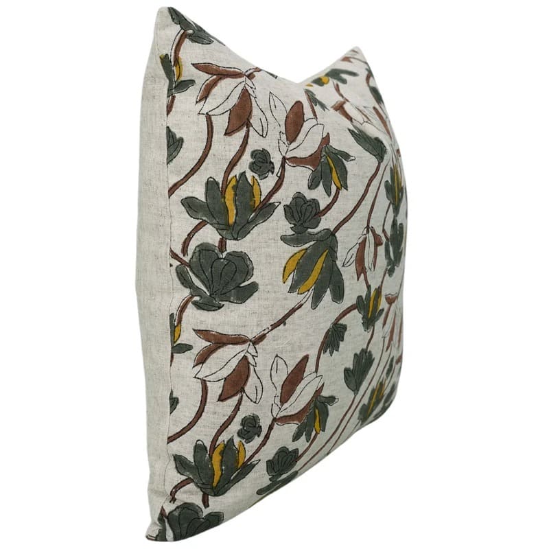 Embroidered decorative pillow cover