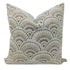 Hand block print geometric  design linen pillow cover