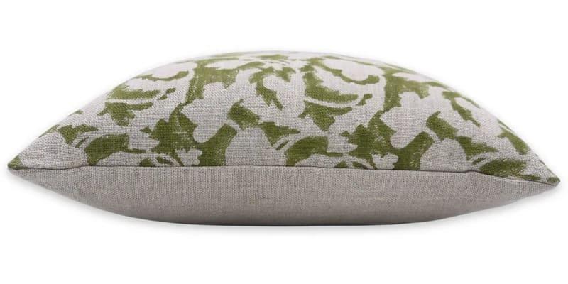 Indian Artisan Linen Green Pillow Case - Sulit