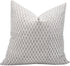 Patterned pillow with gray design