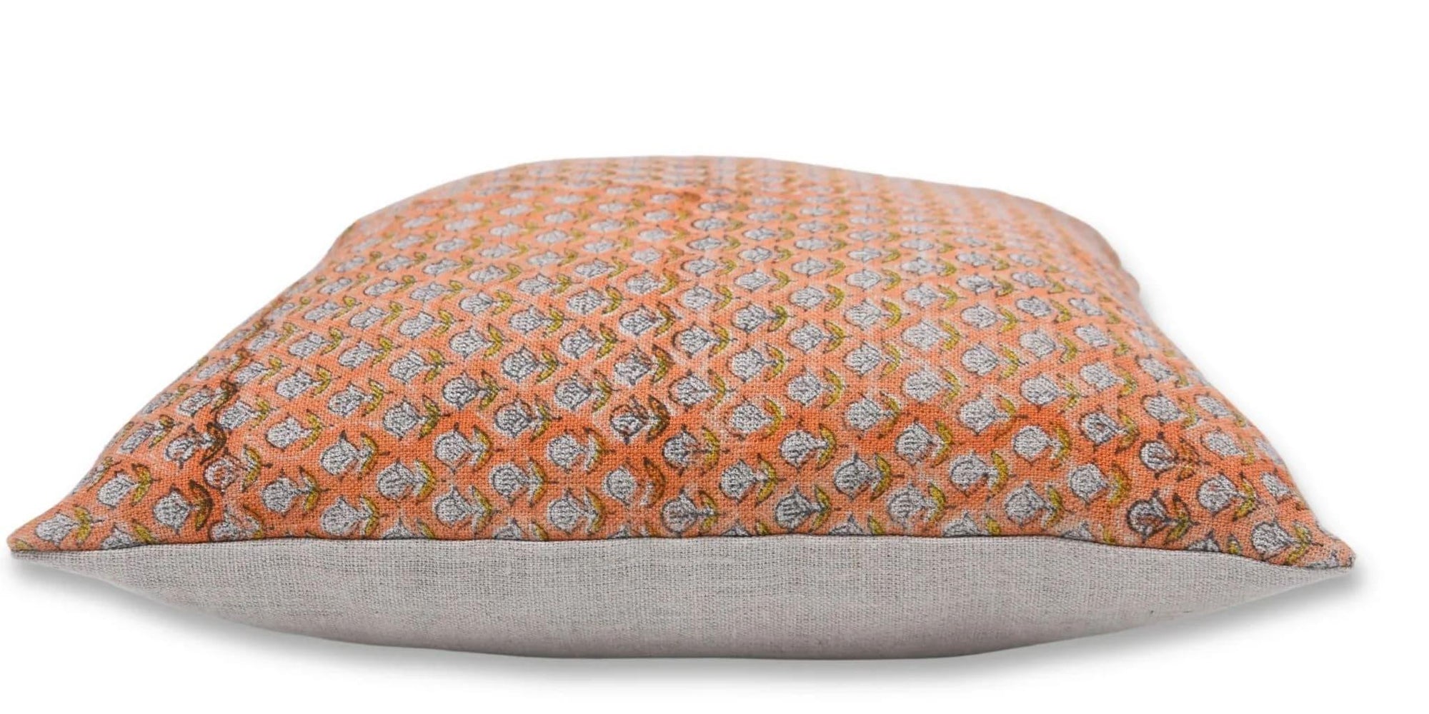 Hand printed cushion cover boho pillow for sofa and couch decor