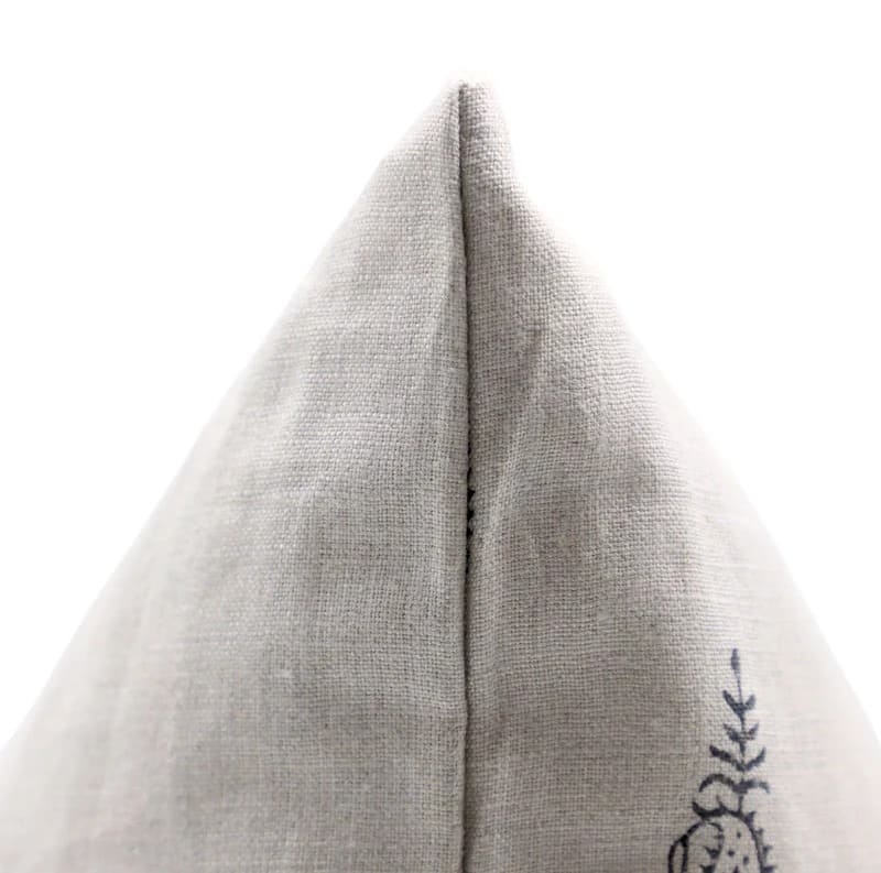 Lightweight linen throw pillow cover in soft grey