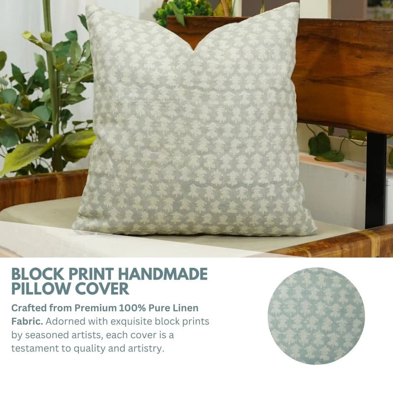 Modern hand print pillow cover for chic home decor