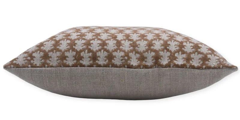 Handmade Brown Mini Floral Pillow Cover - Traz