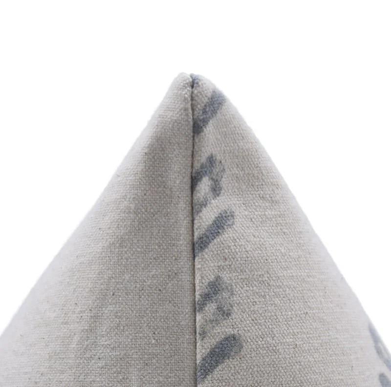 Gray Floral Designer Pillow Cover - Tribal