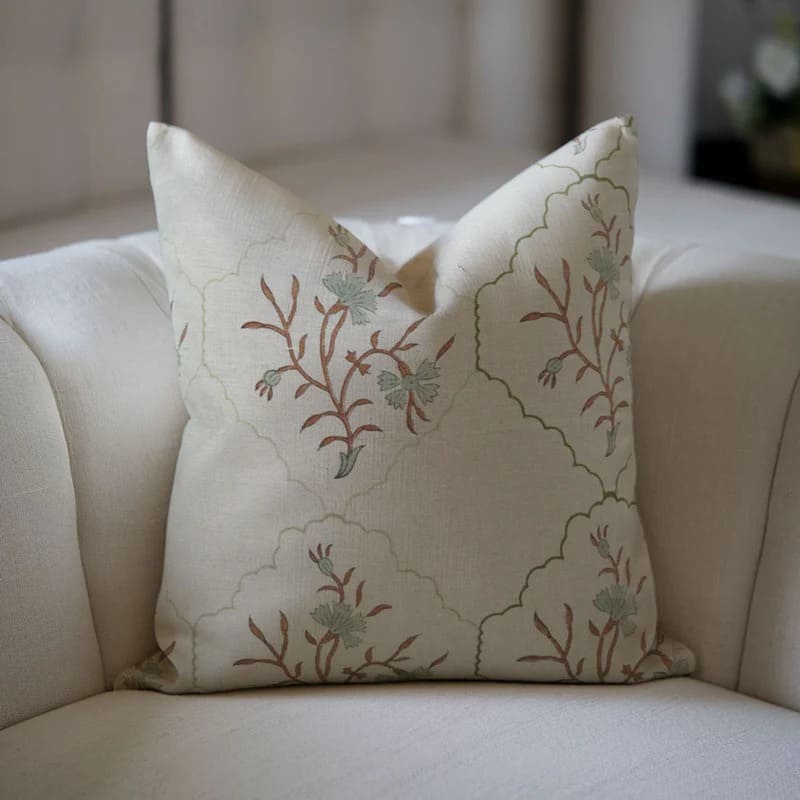 Geometric blockprint pillow cover