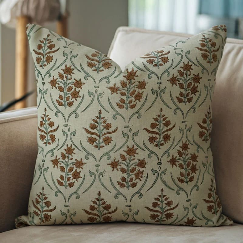 Handcrafted blockprint cushion cover