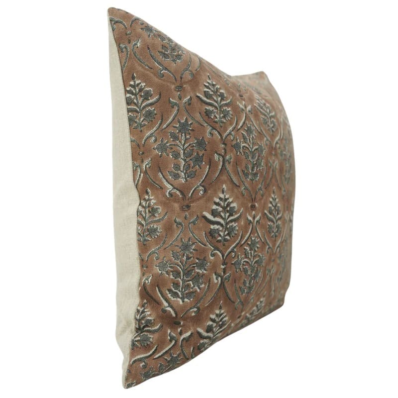 Handcrafted Floral Linen Pillow Cover - Vishal Pushp