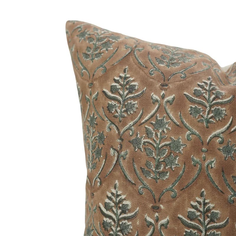Handcrafted Floral Linen Pillow Cover - Vishal Pushp