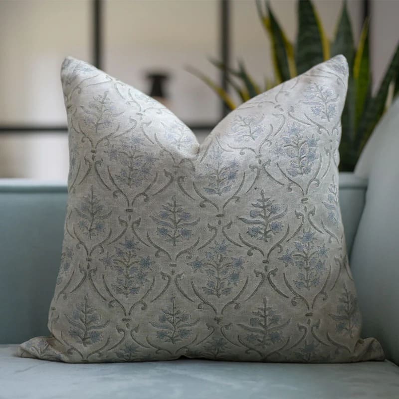Indigo blockprint pillow covers for couch