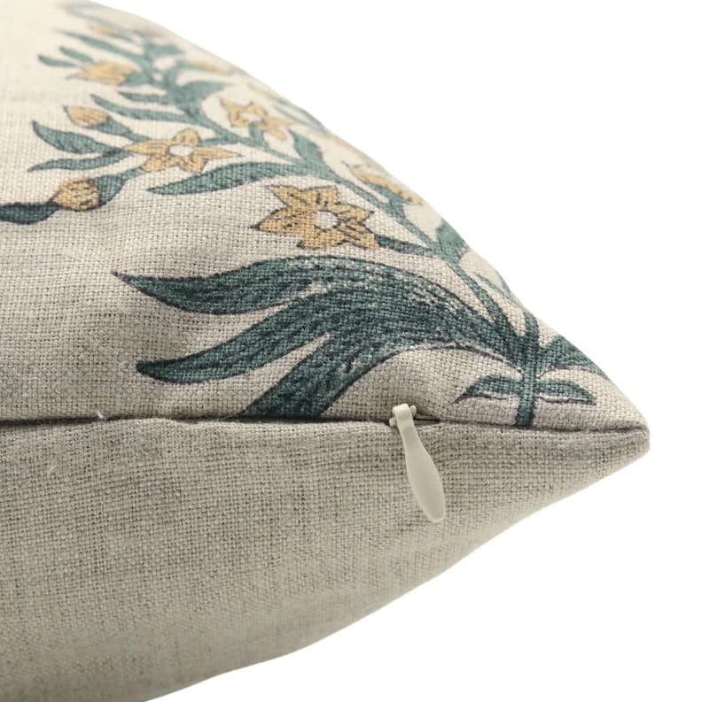 Rustic linen cushion cover