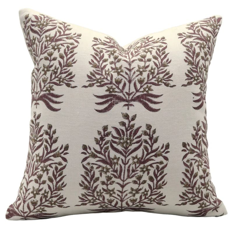 Natural linen throw pillow cover