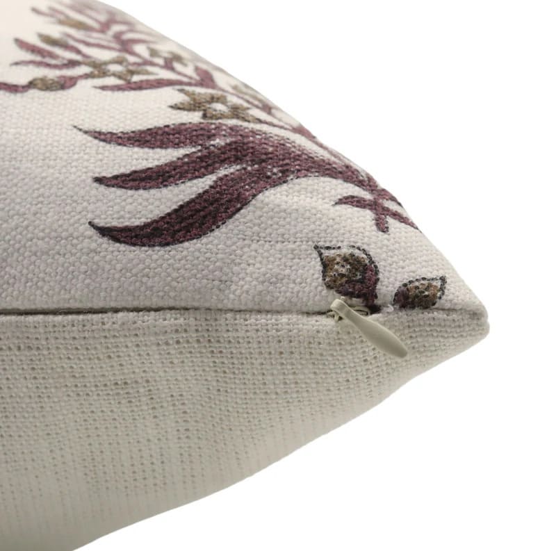 Soft linen cushion cover with zipper