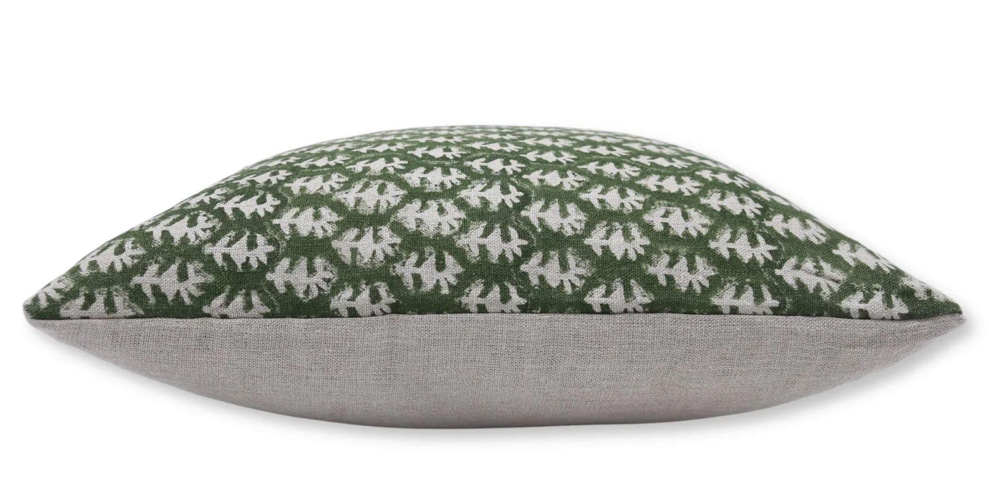 Boho pillow cover with custom hand printed cushion design